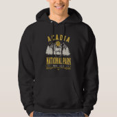 Acadia National Park Vintage Landscape Hoodie (Voorkant)