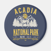 Acadia National Park Vintage Landscape Magneet (Voorkant)