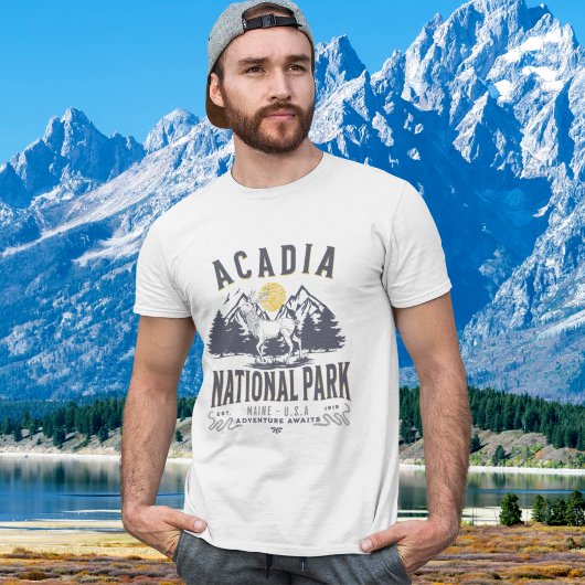Acadia National Park Vintage Landscape T-shirt