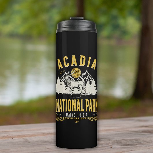 Acadia National Park Vintage Landscape Thermosbeker