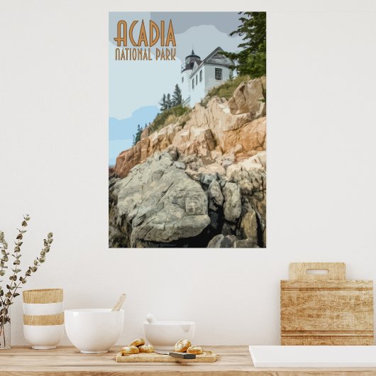 Acadia National Park Vintage Poster (Keuken)