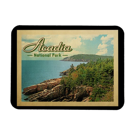 Acadia National Park Vintage Travel Magneet (Horizontaal)