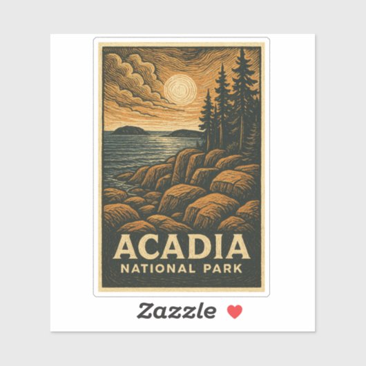 Acadia National Park Vinyl Sticker (Vel)