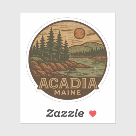Acadia National Park Vinyl Sticker – Waterdicht (Vel)