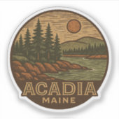 Acadia National Park Vinyl Sticker – Waterdicht (Voorkant)