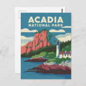 Acadia National Park  vuurtoren Briefkaart (Voorkant / Achterkant)