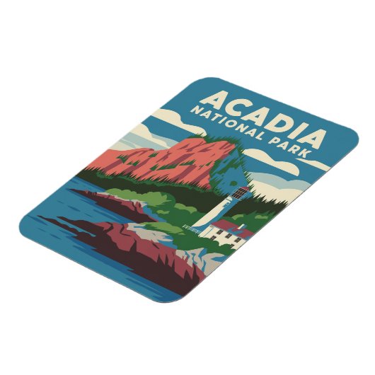 Acadia National Park  vuurtoren Magneet (Linkerzijde)