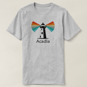 Acadia National Park Vuurtoren Regenboog T-shirt