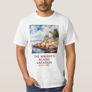 Acadia National Park - Vuurtoren van Park Bass Har T-shirt