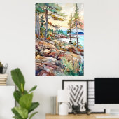 Acadia National Park Waterverf Poster (Thuiskantoor)