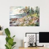 Acadia National Park Waterverf Poster (Thuiskantoor)