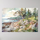Acadia National Park Waterverf Poster (Voorkant)