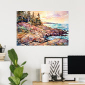 Acadia National Park Waterverf Poster (Thuiskantoor)
