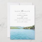 ACADIA NATIONAL PARK Waterverf Save the Date Invi Kaart (Voorkant)