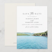 ACADIA NATIONAL PARK Waterverf Save the Date Invi Kaart (Voorkant / Achterkant)