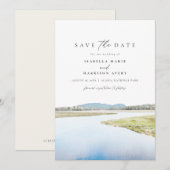 ACADIA NATIONAL PARK Waterverf Save the Date Kaart (Voorkant / Achterkant)