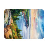 Acadia National Park Waterverf Schilderij Magneet (Horizontaal)