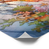 Acadia National Park Waterverf Schilderij Poster (Hoek)