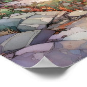 Acadia National Park Waterverf Schilderij Poster (Hoek)