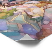 Acadia National Park Waterverf Schilderij Poster (Hoek)