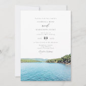 ACADIA NATIONAL PARK Waterverf Skyline Wedding Kaart (Voorkant)