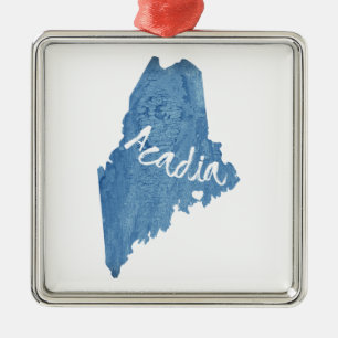 Acadia National Park Wood Grain Metalen Ornament