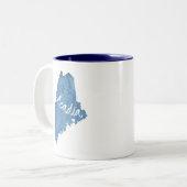 Acadia National Park Wood Grain Tweekleurige Koffiemok (Voorkant links)