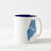 Acadia National Park Wood Grain Tweekleurige Koffiemok (Voorkant rechts)