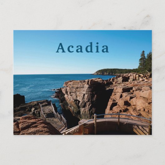 Acadia National Thunder Hole Maine Briefkaart (Voorkant)