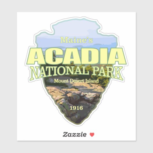 Acadia NP (pijlpunt) Sticker (Vel)