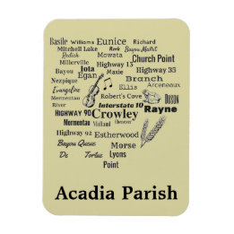 Acadia Parish Louisiana Steden & Plaatsen Magneet