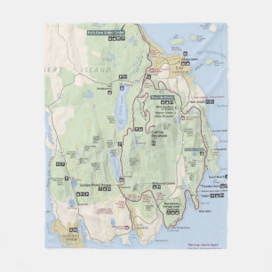 Acadia-plattegrond Fleece Deken