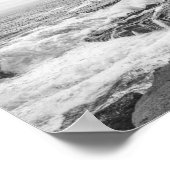 Acadia Rocky Coastline in Maine Black en White Poster (Hoek)