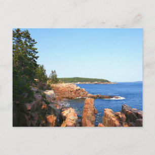 Acadia rotsachtig strand nabij Thunder Hole Briefkaart