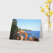 Acadia rotsachtig strand nabij Thunder Hole Kaart (Gele Bloem)