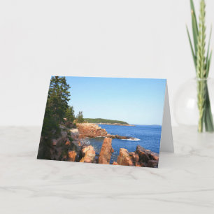 Acadia rotsachtig strand nabij Thunder Hole Kaart