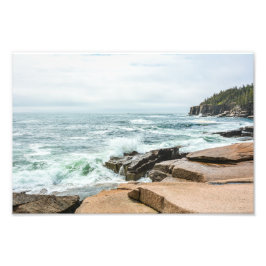 Acadia rotsachtige kustlijn in Maine fijne kunst Foto Afdruk