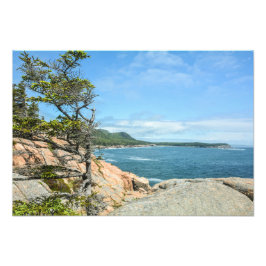 Acadia rotsachtige kustlijn in Maine Fijne Kunst Foto Afdruk