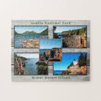 Acadia Rustic Wood Best Uitzichten National Park Legpuzzel