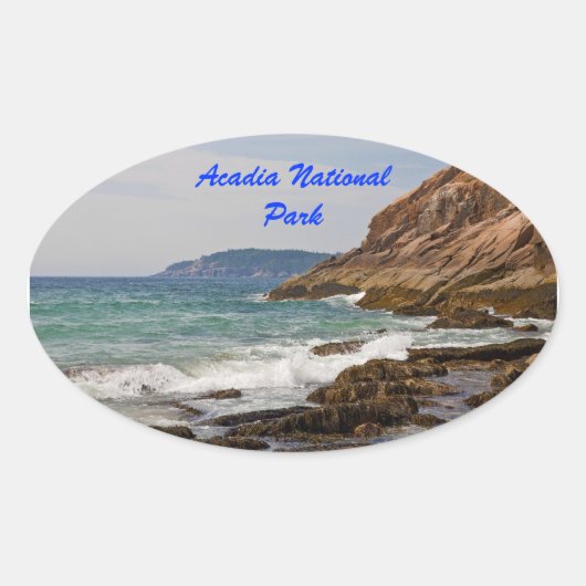 Acadia Shore Ovale Sticker (Voorkant)