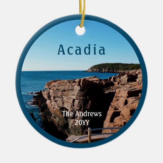 Acadia Thunder Hole National Park Maine Keramisch Ornament (Voorkant)
