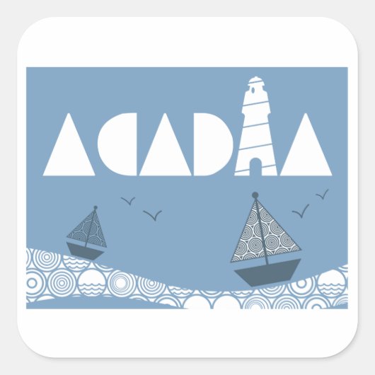 Acadia Vierkante Sticker (Voorkant)