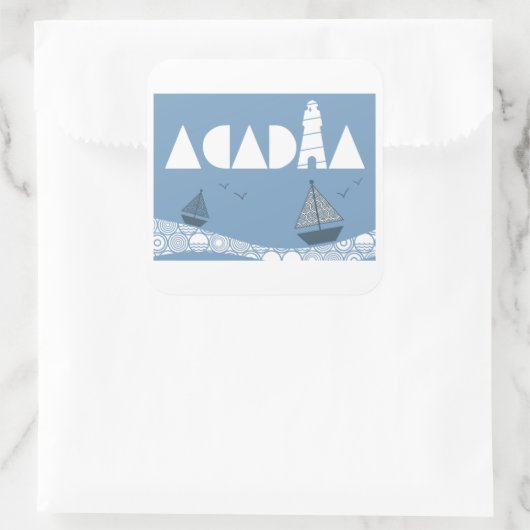 Acadia Vierkante Sticker (Tas)