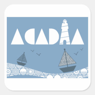 Acadia Vierkante Sticker