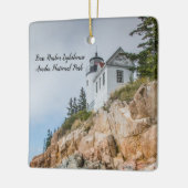 Acadia-vuurtoren Keramisch Ornament (Links)