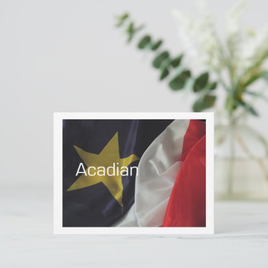 Acadian Flag Briefkaart (Staand voorkant)