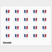 Acadian flag ronde sticker (Vel)