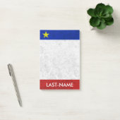 Acadian Flag Surname Distress Grunge personaliseer Post-it® Notes (Kantoor)