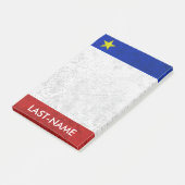 Acadian Flag Surname Distress Grunge personaliseer Post-it® Notes (Schuin)