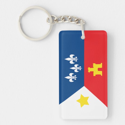 Acadiana Cajun Flag Sleutelhanger (Voorkant)